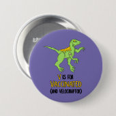 Vはワクチン接種とヴェロキラプター用 缶バッジ (正面&裏面)