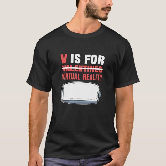 Vは仮想現実ゲームのためのバレンタインデーGa Tシャツ (正面)