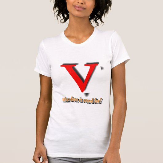 Vは何を意味しますか。 Tシャツ (正面)