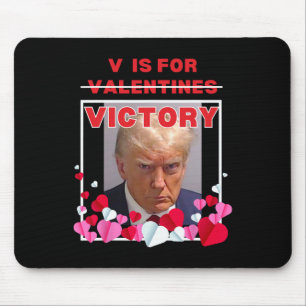Vは勝利のV トランプ バレンタインデー 2025 楽しい L マウスパッド