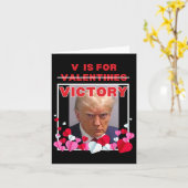 Vは勝利トランプおもしろいバレンタインデー2025 L用 カード (黄色い花)