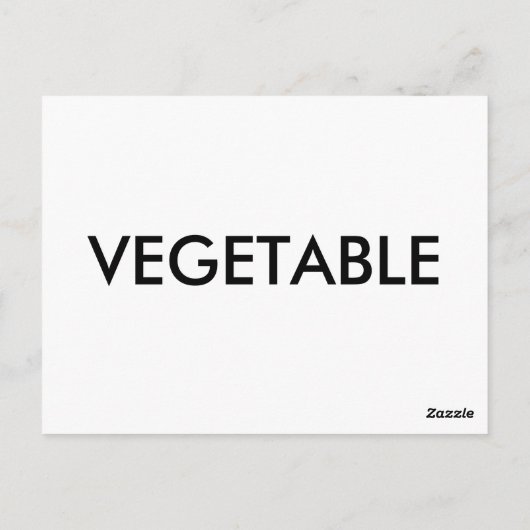Vは野菜アルファベットフラッシュカード用 ポストカード (裏面)