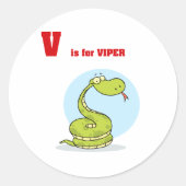 VはViper Stickersの略 ラウンドシール (正面)