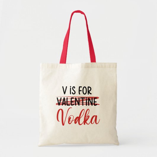 VはVodkaではなくValentineのアンチ愛おもしろいのためだ トートバッグ (正面)