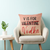 VはVodka Valentineピンクのパーソナライズ用グラデーション クッション (椅子)