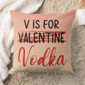 VはVodka Valentineピンクのパーソナライズ用グラデーション クッション (ブランケット)