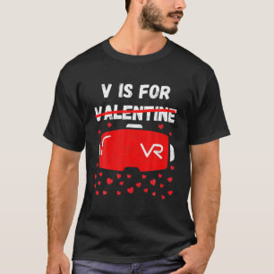 VはVRバレンタイン・おもしろいデー・ボーイ・マンのバーチャルR Tシャツ