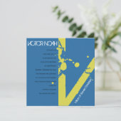 Vイニシャルコレクションバーバルミツワー招待状 招待状 (スタンド正面)