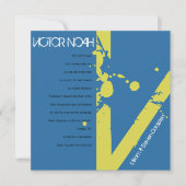 Vイニシャルコレクションバーバルミツワー招待状 招待状 (正面)