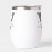 Vイニシャルパーソナライズされたシルバーモノグラムあなたの名前 (左面)