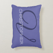 Vイニシャル カリグラフィー 名前 モノグラム アクセントクッション (正面(垂直))