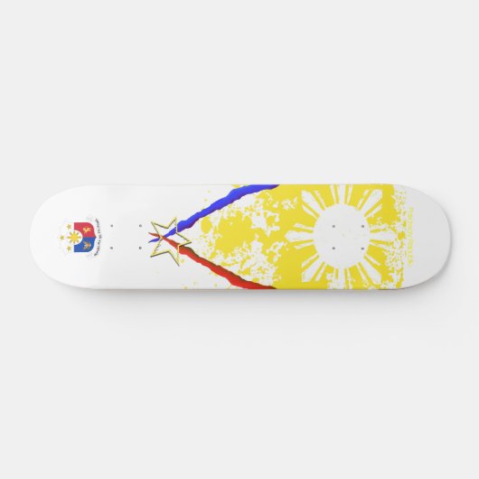 Vスタイルのフィリピンの旗のスケートボードのデッキ スケートボード (横)