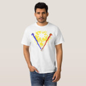 Vスタイルのフィリピンの旗のワイシャツ Tシャツ (正面フル)