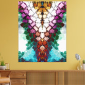 Vスタック角錐 キャンバスプリント (インサイチュ (リビング))