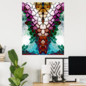 Vスタック角錐 ポスター (ホームオフィス)