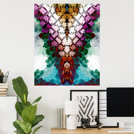 Vスタック角錐 ポスター (ホームオフィス)