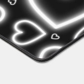 Vデイホワイトネオンハート デスクマット (コーナー)