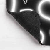 Vデイホワイトネオンハート マウスパッド (コーナー)