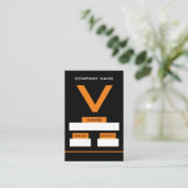 Vデザイン、ビジターカード 名刺 (スタンド正面)