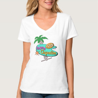 Vネック レディース カットTシャツ Tシャツ