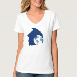 VネックTシャツのColliesWithoutBordersロゴ Tシャツ