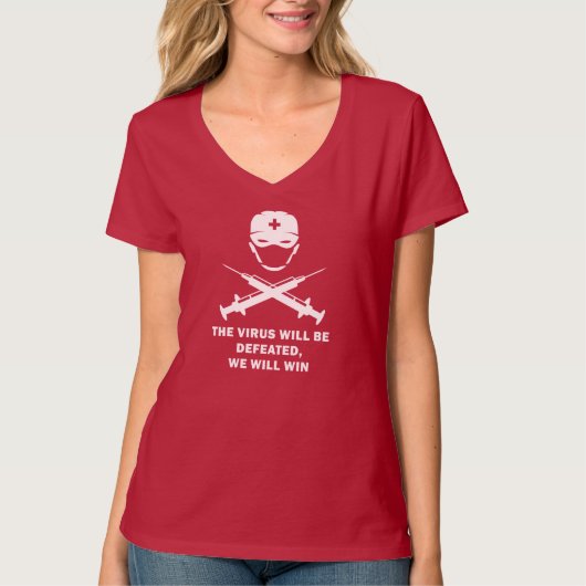 VネックTシャツをデザインしよう Tシャツ (正面)