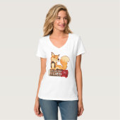 VネックTシャツ:Trust Me (白) Tシャツ (正面フル)