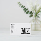 Vバイオリンのためです 名刺 (スタンド正面)