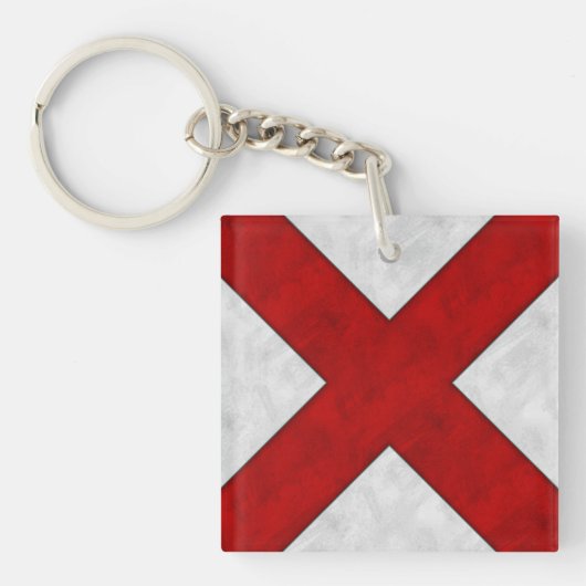 Vビクター水色航海の信号海上国旗 キーホルダー (正面)