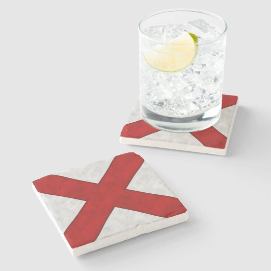 Vビクター水色航海の信号海上国旗 ストーンコースター (横)