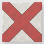 Vビクター水色航海の信号海上国旗 ストーンコースター (正面)