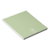 Vビーガンダイエットロゴナチュラルパーソナライズされた ノートパッド (アングル)