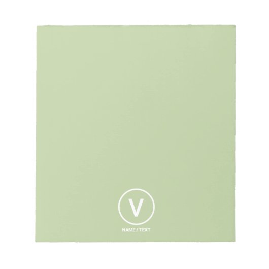 Vビーガンダイエットロゴナチュラルパーソナライズされた ノートパッド (正面)