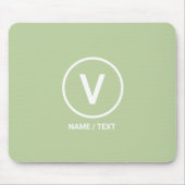 Vビーガンダイエットロゴナチュラルパーソナライズされた マウスパッド (正面)