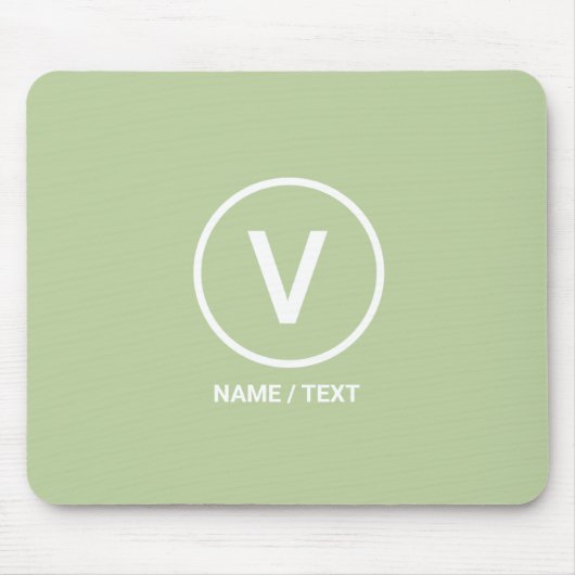 Vビーガンダイエットロゴナチュラルパーソナライズされた マウスパッド (正面)