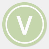 Vビーガンダイエット自然ブランディングパーソナライズ ラウンドシール (正面)