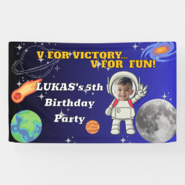  Vフォービクトリー Vフォーファン 宇宙飛行士の少年 誕生日  横断幕
