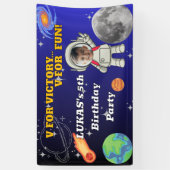  Vフォービクトリー Vフォーファン 宇宙飛行士の少年 誕生日  横断幕 (縦)