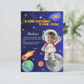 Vフォーヴィクトリー Vフォーエンターテイメント 宇宙飛行士の少年 誕生日 サンキューカード (スタンド正面)