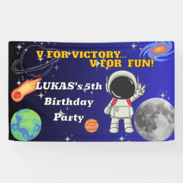  Vフォーヴィクトリー Vフォーエンターテイメント 宇宙飛行士の少年 誕生日  横断幕