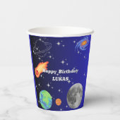 Vフォーヴィクトリー Vフォーエンターテイメント 宇宙飛行士の少年 誕生日 紙コップ (裏面)