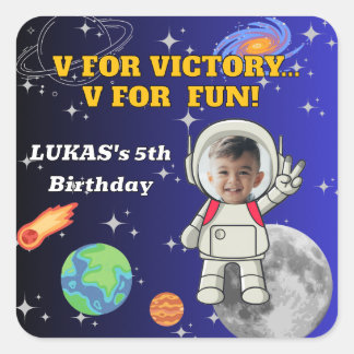  Vフォーヴィクトリー Vフォーファン 宇宙飛行士の少年 誕生日  スクエアシール