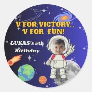 Vフォーヴィクトリー Vフォーファン 宇宙飛行士の少年 誕生日 ラウンドシール