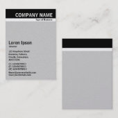 Vヘッダバンド – 黒とグレーCCCC (金ゴールド) 名刺 (正面/裏面)