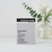 Vヘッダバンド – 黒とグレーCCCC (金ゴールド) 名刺 (スタンド正面)