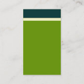 Vヘッダーバンド – ダークグリーン、クリーム、グリーン669900 名刺 (裏面)