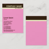 Vヘッダーバンド – ダークブラウン、クリーム、ピンクFF99CC 名刺 (正面/裏面)