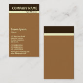 Vヘッダーバンド – ダークブラウン、クリーム、ブラウン 名刺 (正面/裏面)