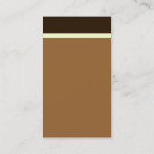 Vヘッダーバンド – ダークブラウン、クリーム、ブラウン 名刺 (裏面)