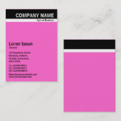 Vヘッダーバンド-ピンクFF66CCの黒 名刺 (正面/裏面)